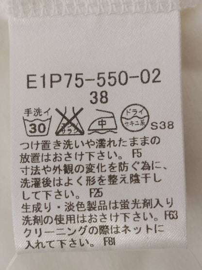 バーバリーブルーレーベル E1P75-550-02 カットソー 38 ホワイト ストレッチ ロゴ IT92214IR6AS