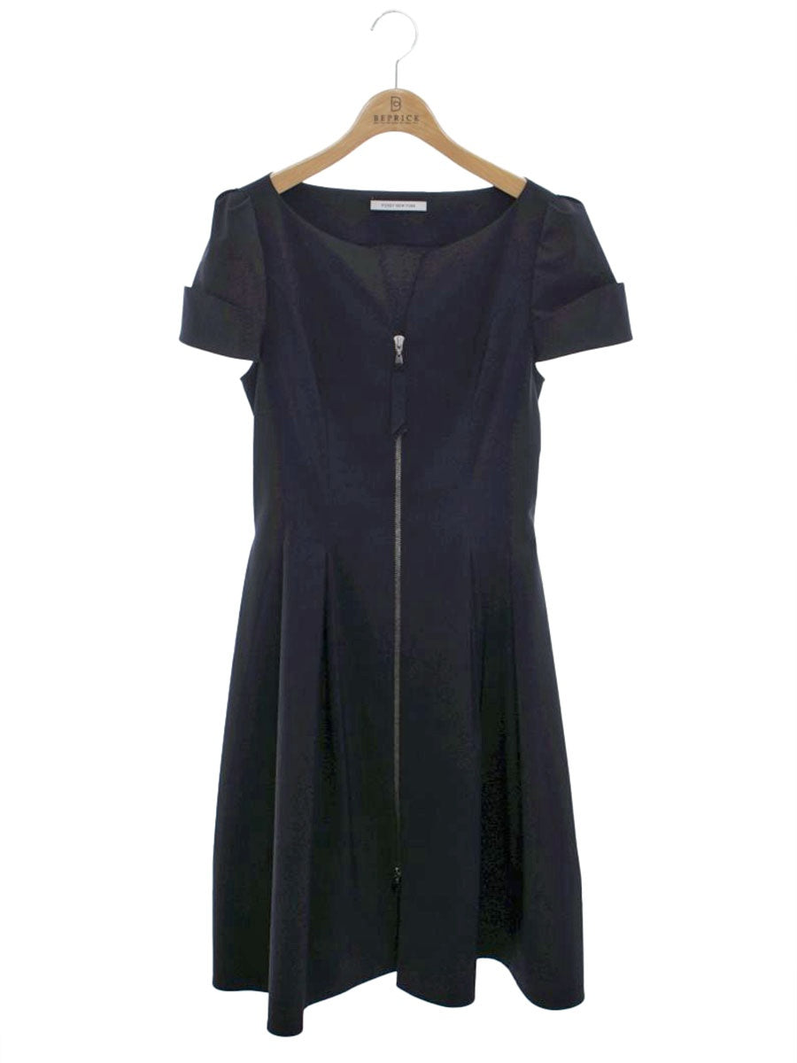 フォクシーニューヨーク 33380 ワンピース 40 ネイビー センタージップ ITI0195GL89K
