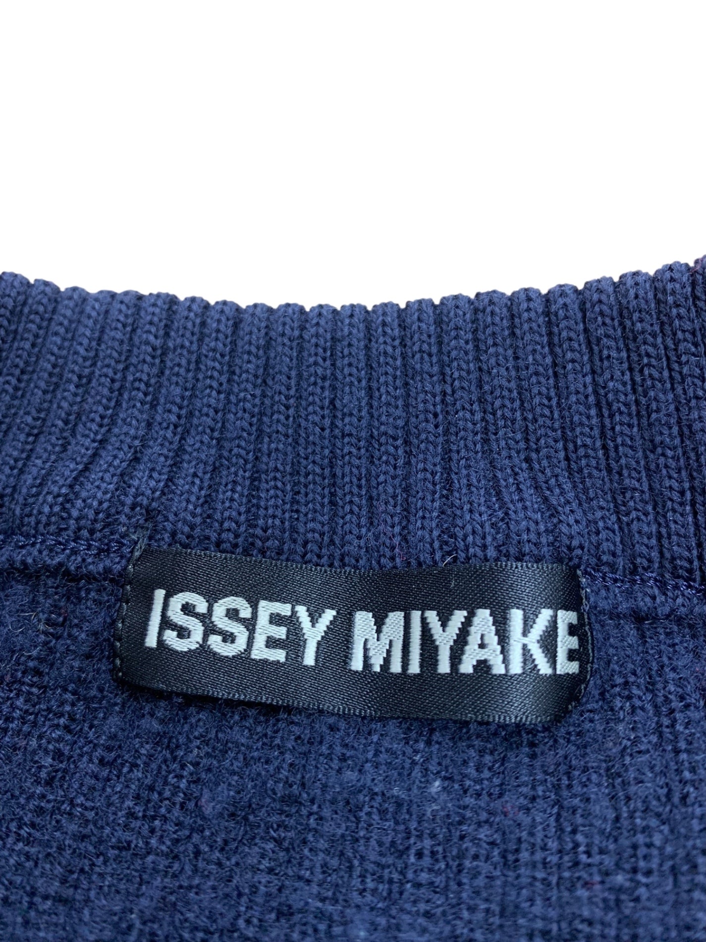 イッセイミヤケ ME33KN029 ニット M ネイビー ライン ウール IT8R99227EW6 【SALE】