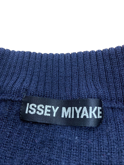 イッセイミヤケ ME33KN029 ニット M ネイビー ライン ウール IT8R99227EW6 【SALE】