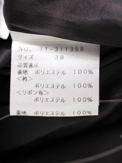 エムズグレイシー 311359 ワンピース 38 ブラック フラワーモチーフ カメリア ITWT06K5OBWQ