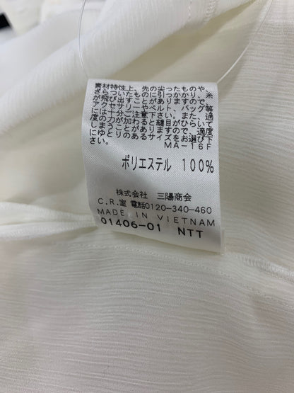 コトゥー W3M03-330-02 シャツ 38 ホワイト ボウタイブラウス フリル パフスリーブ ITA1Y4ENGC22