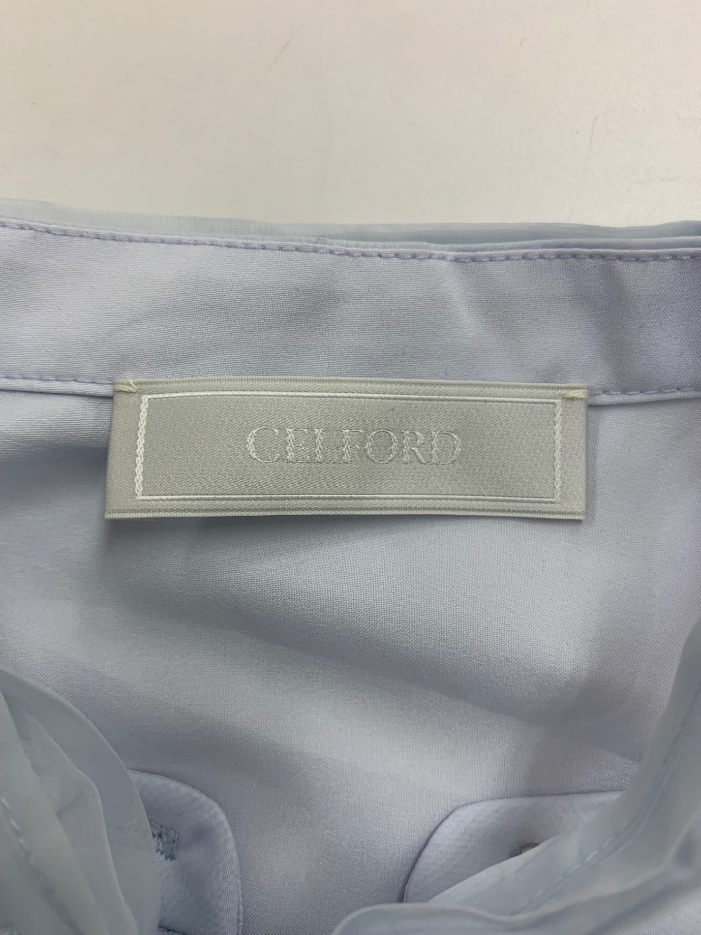 セルフォード ニットコンビレイヤードフレアブラウス CWFB255085 38 ブルー IT3J9I7LLKMQ