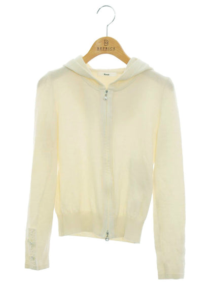 ルネ 6842980 パーカー 34 アイボリー ジップアップ パール リボン フリンジ ITXTG3XNJDFK