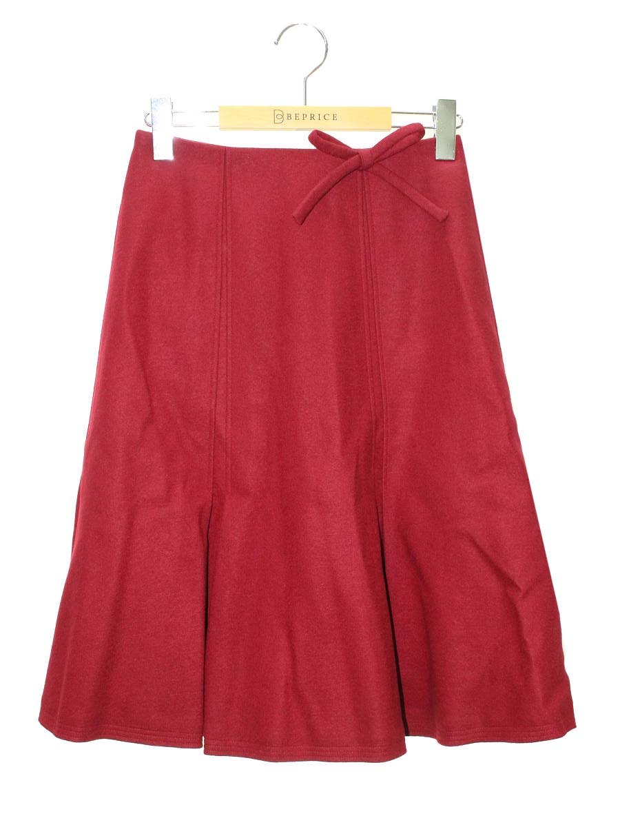 エムズグレイシー 917552 スカート 36 レッド ウール ボックススカート ITOUZMIPKKGQ
