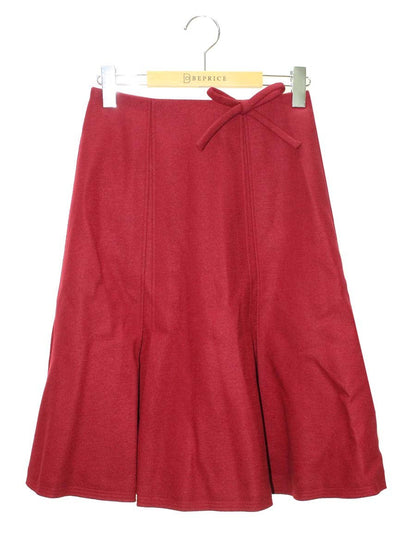 エムズグレイシー 917552 スカート 36 レッド ウール ボックススカート ITOUZMIPKKGQ