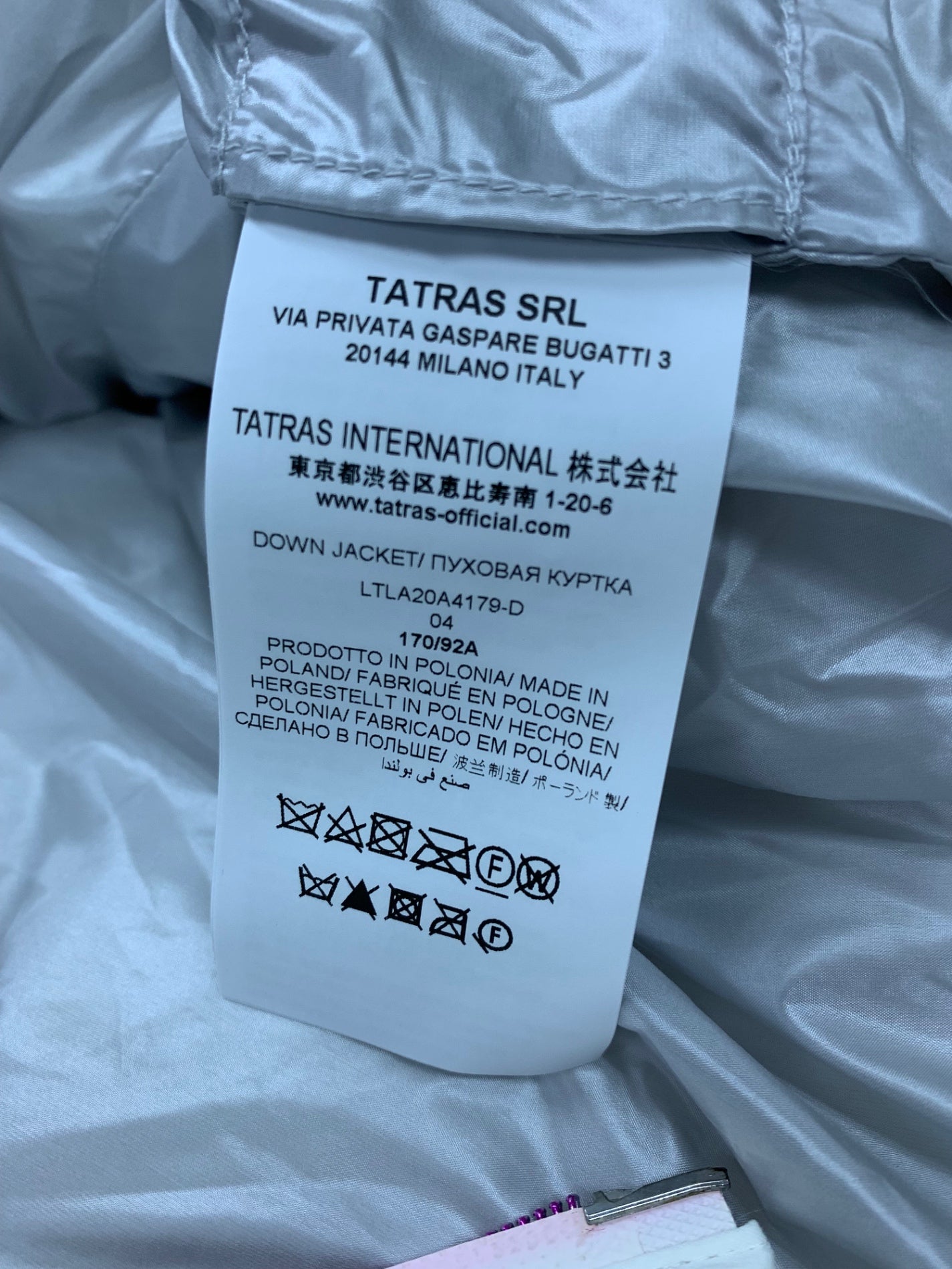 タトラス LTLA20A4179 ダウンジャケット 04 ホワイト フォックスファー ITIFFIQ4HFXW