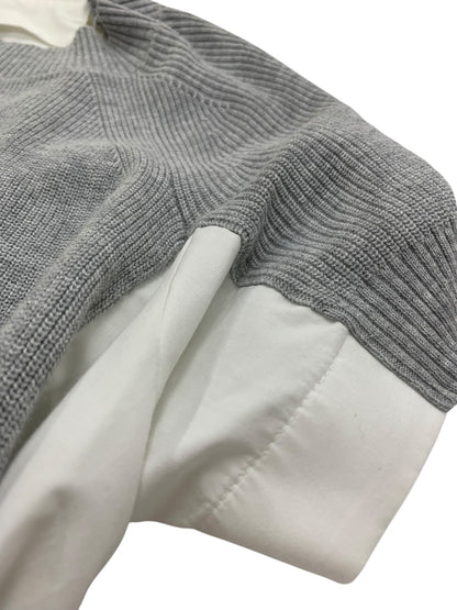 サカイ SCW-019 ワンピース 1 ホワイト フロントボタン ニット切り替え ITFBE1J1DTY0