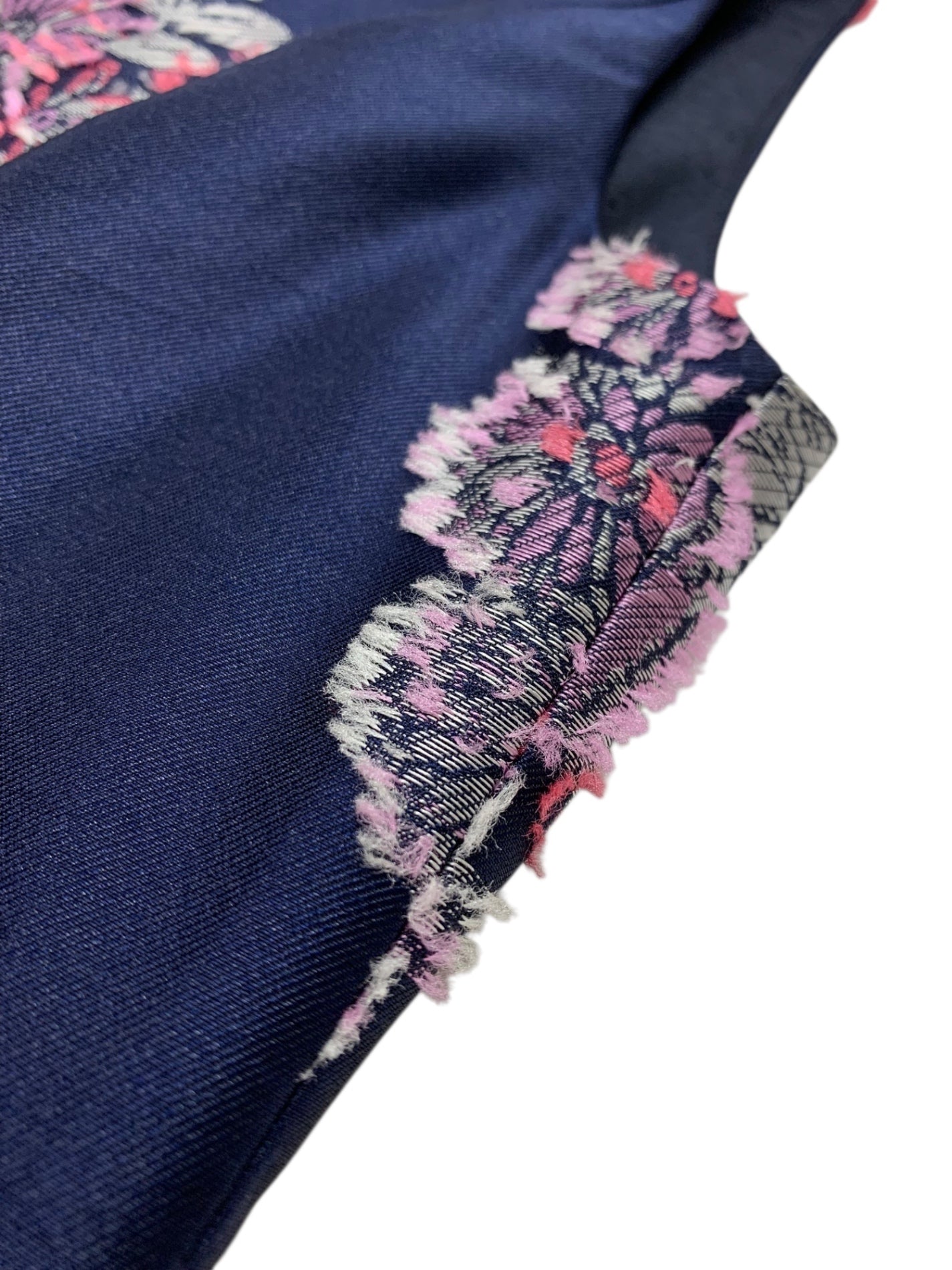 エムズグレイシー 811351 ワンピース 38 ネイビー フラワーモチーフ 刺繍 オーガンジー ITO8WXKB6QJC