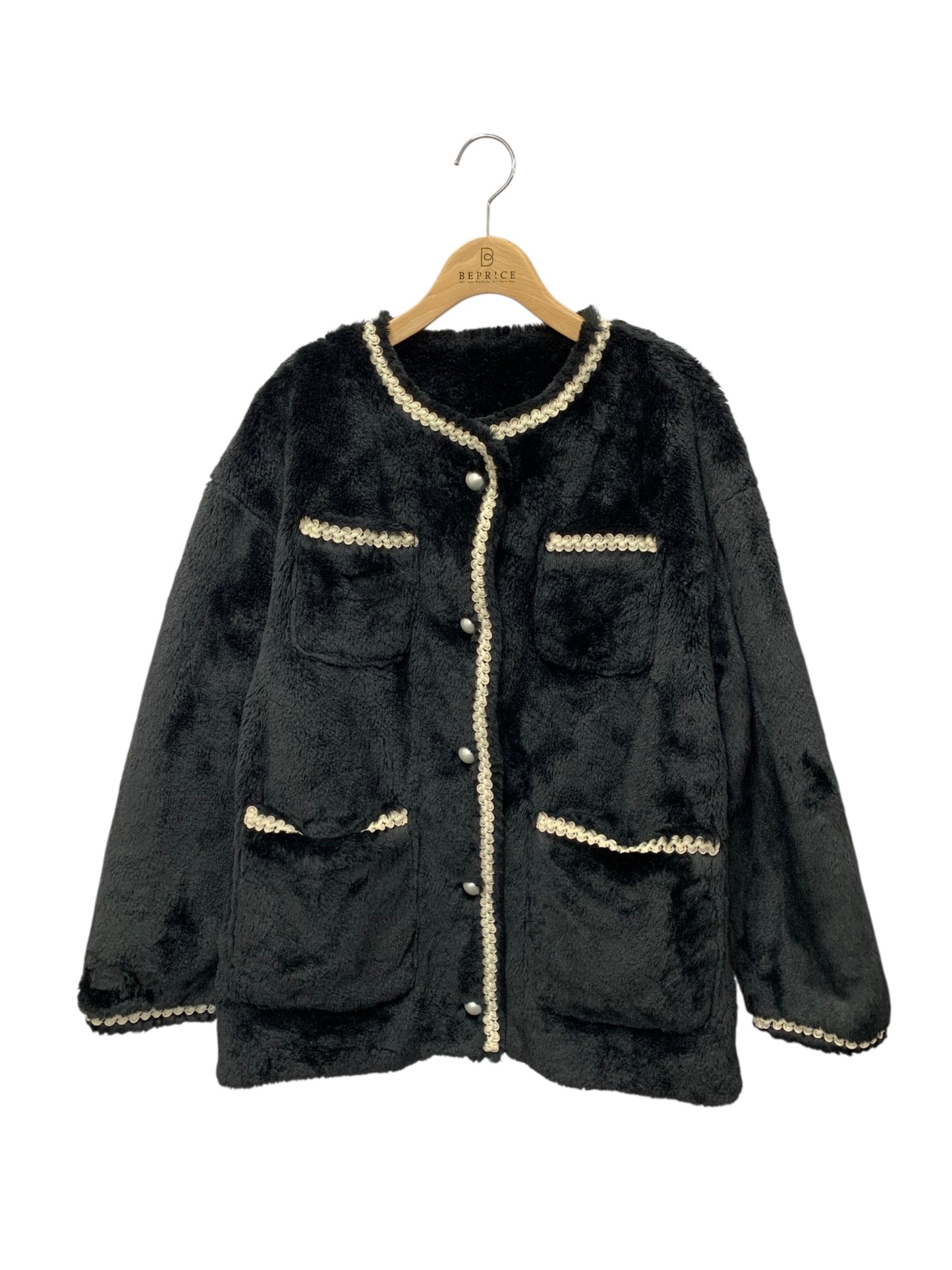 エムズグレイシー 396508 コート F ブラック エコファー IT6RYX46YLR4