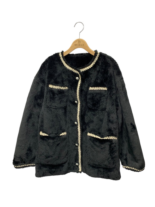 エムズグレイシー 396508 コート F ブラック エコファー IT6RYX46YLR4