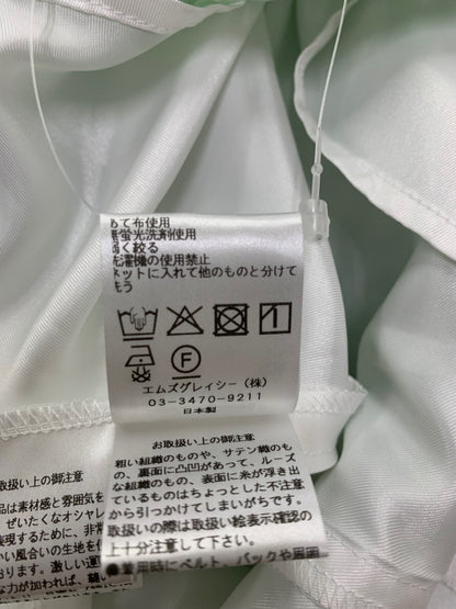 エムズグレイシー 511328 ワンピース 42 グリーン  チェック リボン 光沢 ITFK4N7ETQ4G