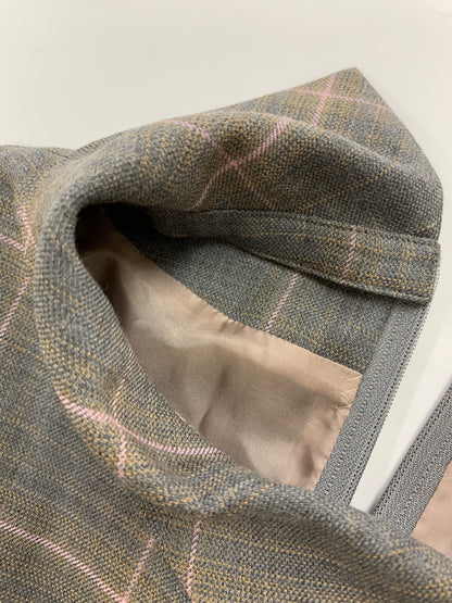 フォクシーブティック Dress Rose Latte 43044 ワンピース 38 グレー チェック柄 ウール混 IT8L1F0PCAKW