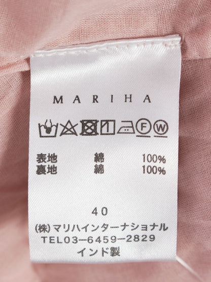 マリハ ワンピース 40 ピンク コットン フレアー IT3KZMTX6OSG