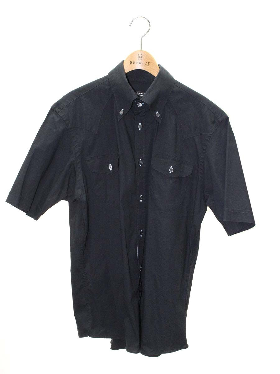 バーバリーブラックレーベル BMW24-818-09 シャツ 3 ブラック ブラウス コットン混 ITUFTTQABQSW 【SALE】
