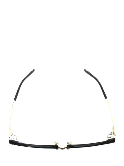 フォーナインズ M-29 メガネ ブラック/ゴールド コンビフレーム フルリム プラスチックブロー ITCL6OU9RF8N