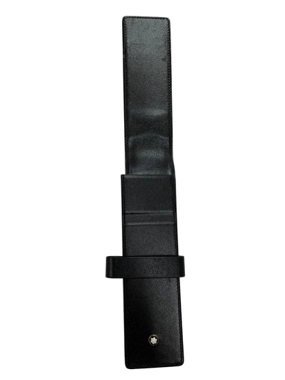 モンブラン マイスターシュテュック 14311 ペンケース ブラック 2本挿し ITQ7JE6HQWYO