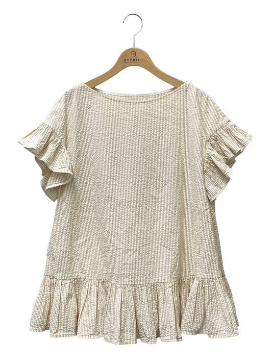 アディアム Hampton Top 44188 プルオーバー M ベージュ シアサッカー生地 オーガニックコットン ITQL4EHRVV0O