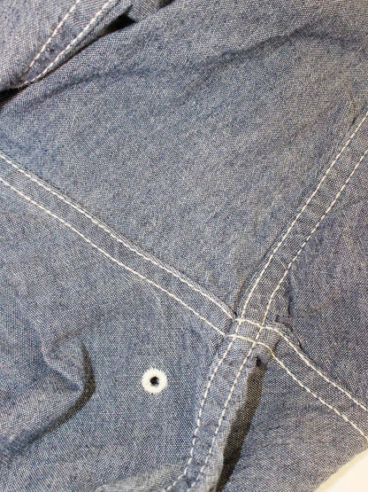 アンドワンダー ストレッチシャンブレー半袖シャツ 574-1183104 3 ブルー 21SS ITC6LU4I78NY