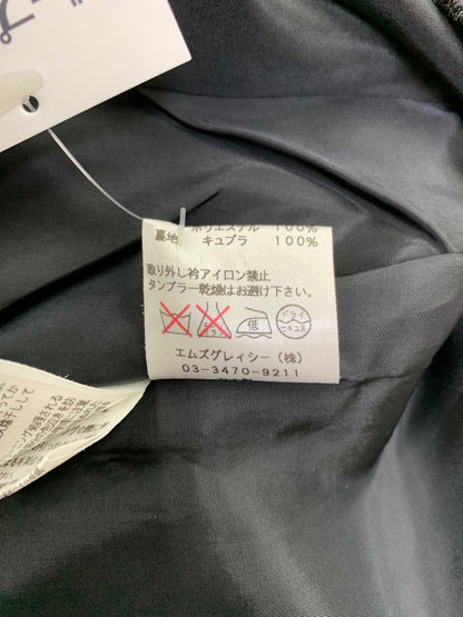 エムズグレイシー 524520 527548 セットアップ 36 ブラック ジャケット スカート ストライプ IT5V8VBVYJWG
