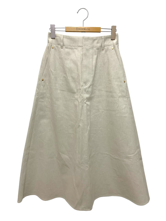 エブール リアクティブデニム トラペーズスカート 3710500136 38 オフホワイト IT71O8A2YN36