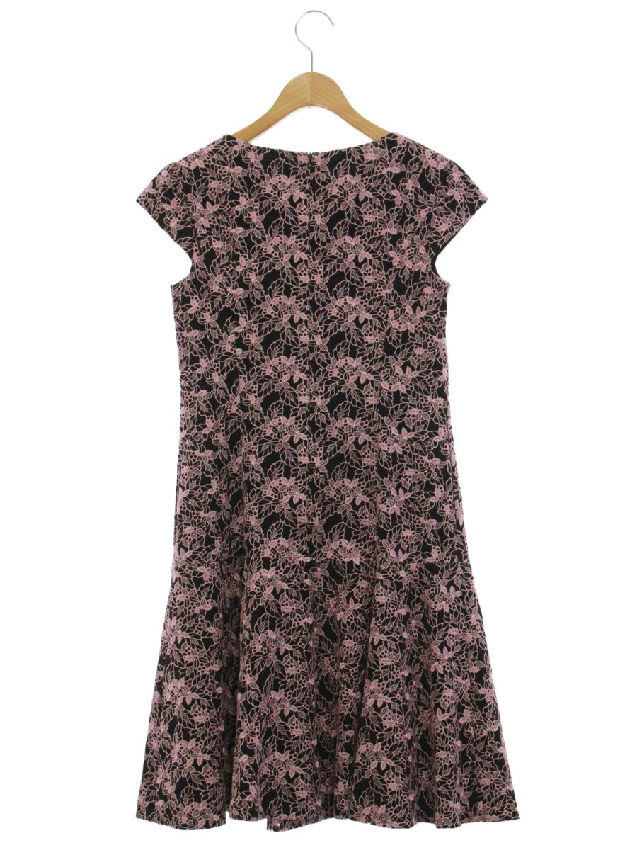 トッカ OPTOGA0120 ワンピース 0 ブラック/ピンク フラワーモチーフ 刺繍 IT4OFKQZKFA9