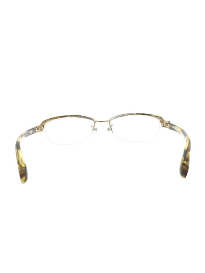 フォーナインズ S-330T メガネ ホワイトゴールド×イエローササ コンビフレーム ハーフリム スクエア IT73HFMQMH7W