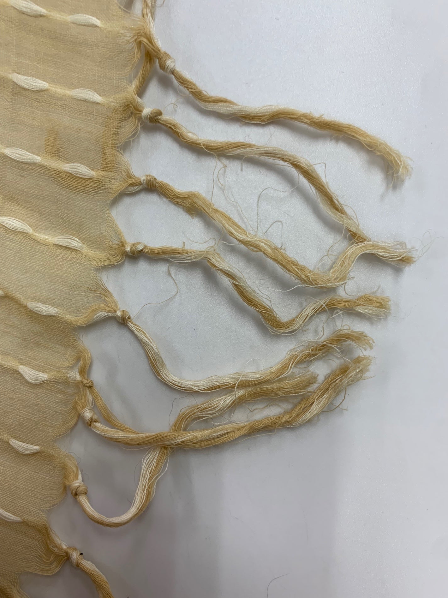 マックスマーラ スカーフ ベージュ ストライプ フリンジ ITF60JGDW86O