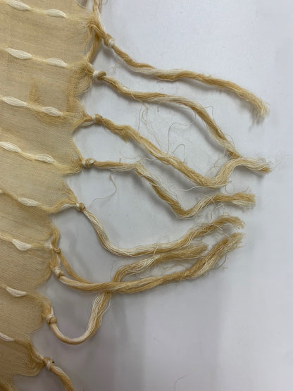 マックスマーラ スカーフ ベージュ ストライプ フリンジ ITF60JGDW86O