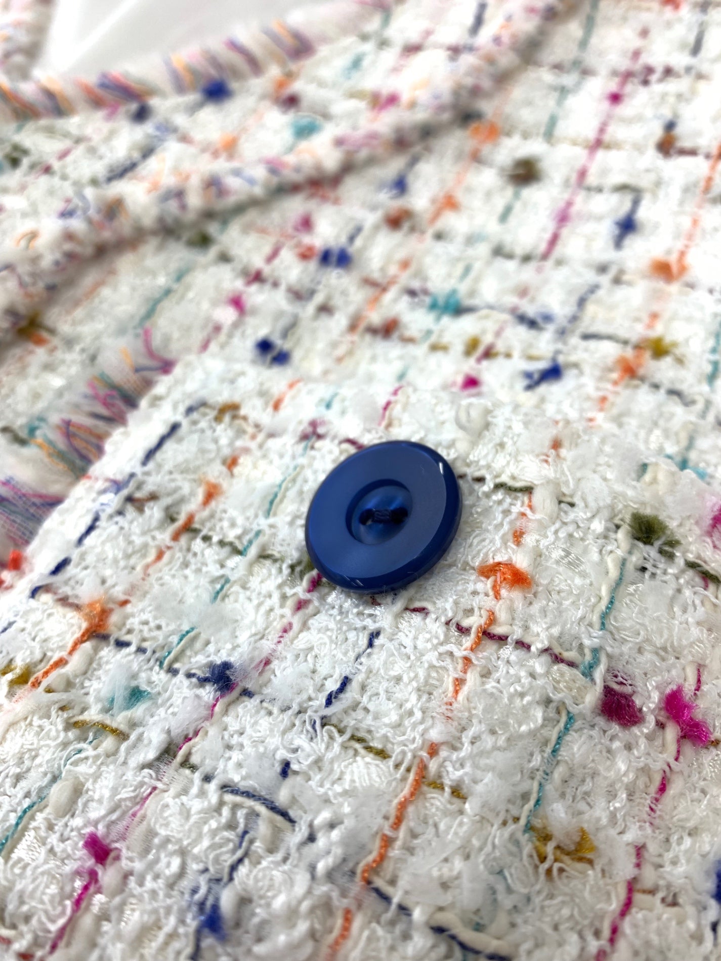 ミスアシダ マルチカラーサマーツィードジャケット CJ3602 9 ホワイト ‘24 IT4Z6MKT69BW 【SALE】