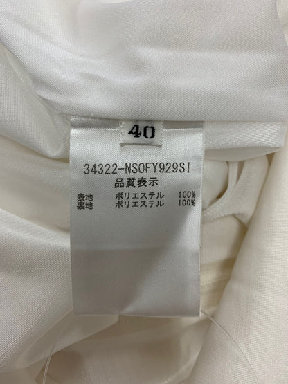 フォクシーニューヨーク Dress Cattleya 34322 ワンピース 40 ホワイト クルーネック バックジップ ITUMOLKTGWKE