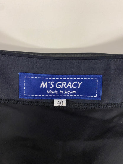 エムズグレイシー Polka dot Ciffon Dress 911342 ワンピース 40 ブラック 水玉柄 IT1U5BKXNKMO