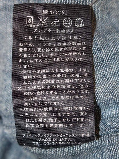 45rpm トップス シャツ 4 ネイビーブルー チェック IT1YT7ZTIJBL