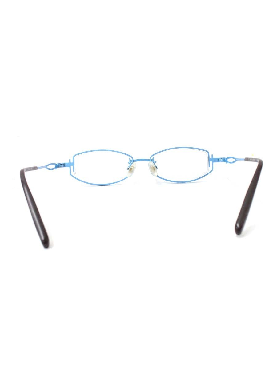 タカノリユゲ SPICE-3 TY-37 メガネ ブラウン/スカイブルー メタルフレーム フルリム オーバル ITX8FLU1ROI8 【SALE】