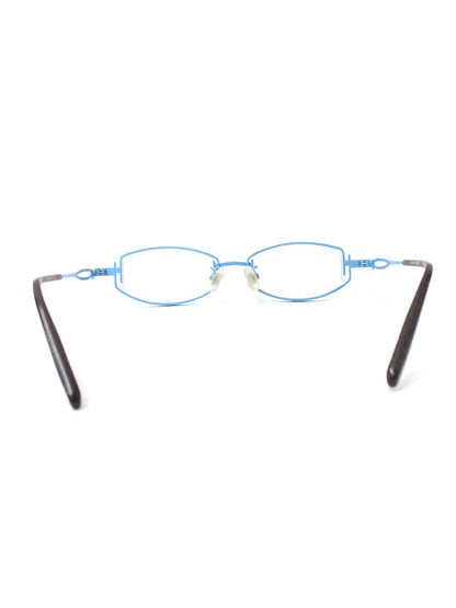 タカノリユゲ SPICE-3 TY-37 メガネ ブラウン/スカイブルー メタルフレーム フルリム オーバル ITX8FLU1ROI8 【SALE】