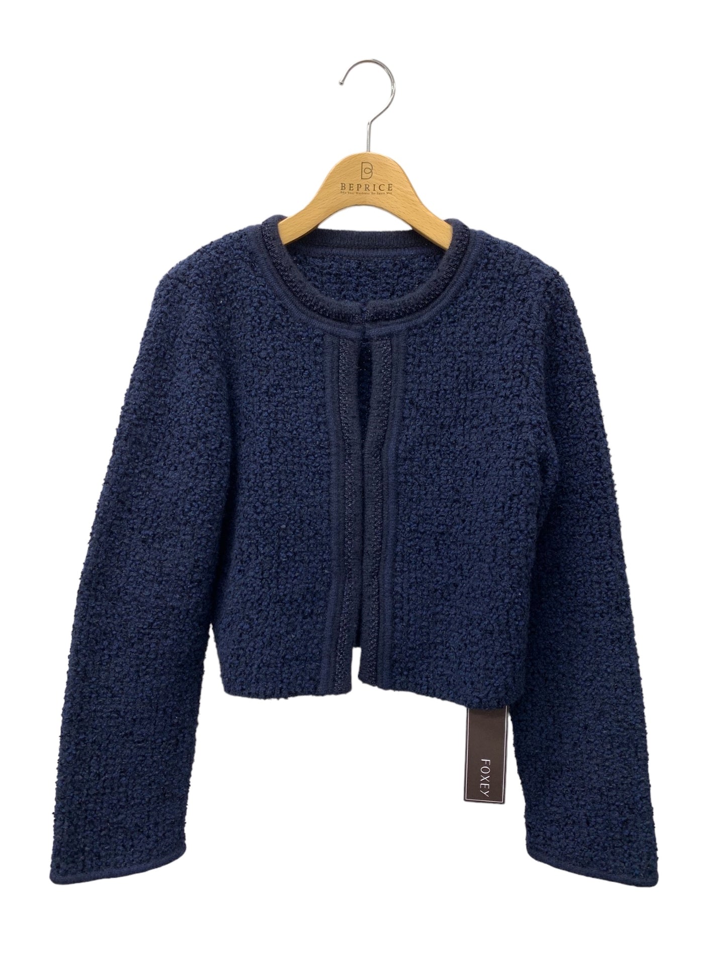 フォクシーブティック KNIT JACKET VIVANA 43760 ジャケット 38 ネイビー ITH7EHBECY4Y