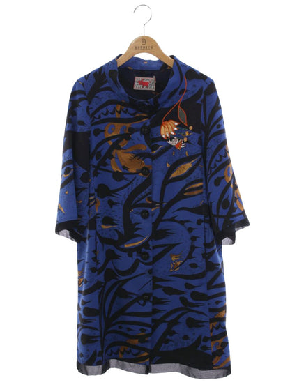 アルベロベロ 113311 コート F ブルー ノーカラー アニマルモチーフ ITYY7U3QE7NW