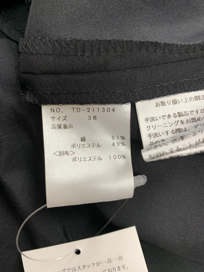 エムズグレイシー 211304 ワンピース 38 ブラック 異素材コンビ ITGTSDMA9814
