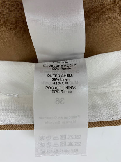 クロエ CHC22UPA1503120836 ワイドパンツ 36 ブラウン タック ITLHCNC59MOK 【SALE】