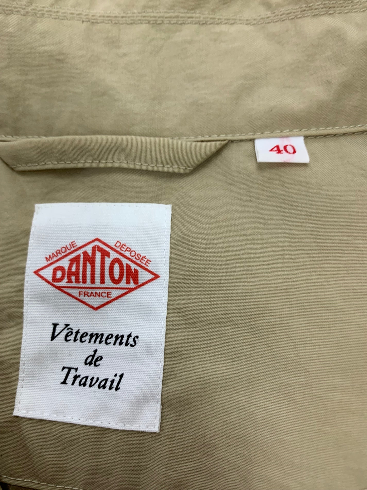 ダントン TAFFETA WORK COAT 20S-WS-001 コート 40 ベージュ ITXOBFJRKE10