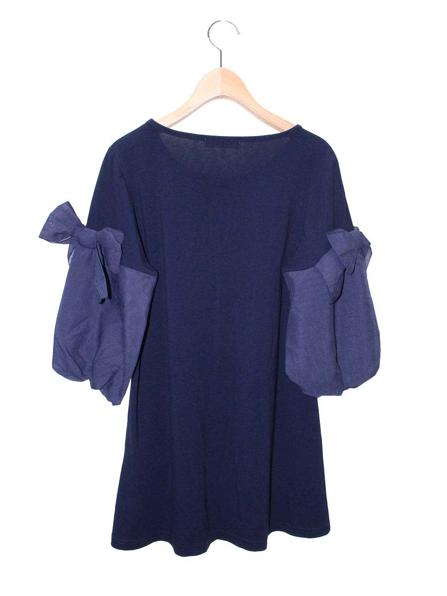 ギャラリービスコンティ 1191810 トップス 3 ネイビー リボン バルーン ITX6V21ZWA9M