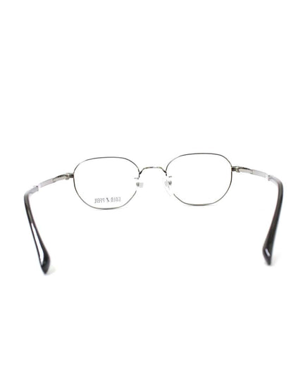 ゴールドファイル GPE-5025 メガネ ブラック/シルバー メタルフレーム フルリム オクタゴンシェイプ ITLY10KZ7BDE