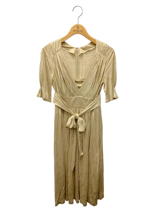 バーバリー FM475-166-40 ワンピース 38 ベージュ シルク IT7TZUFNWVCG