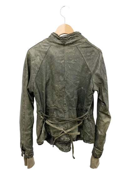 ジョルジオブラット A0509L JM116 レザージャケット 40 カーキグリーン ラムレザー 羊革 ITFVW0B8I2L8