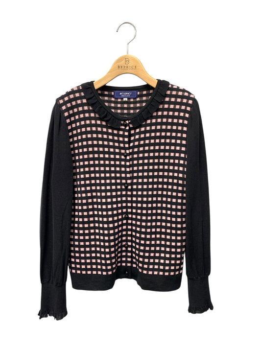 エムズグレイシー 218504 カーディガン 42 ブラック ニット ITUKXRO5MPZ4