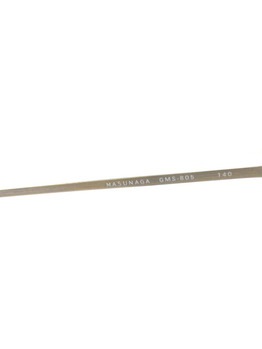 増永眼鏡 GMS-805 メガネ ブラウン/アンティークゴールド コンビフレーム チタン IT5IITFD9009