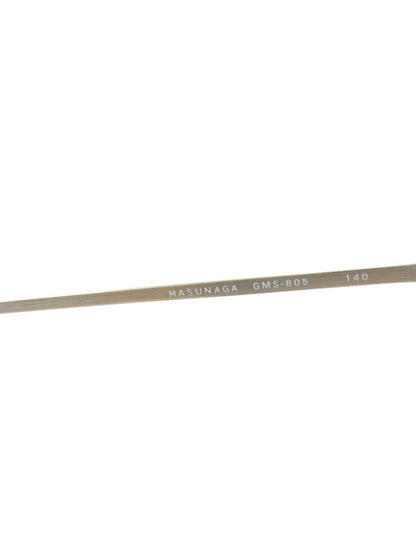 増永眼鏡 GMS-805 メガネ ブラウン/アンティークゴールド コンビフレーム チタン IT5IITFD9009