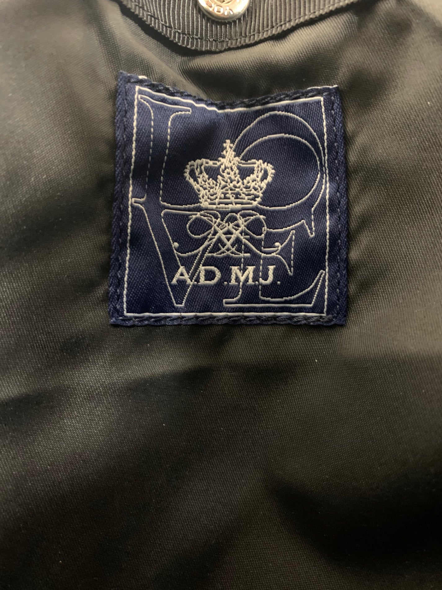 エーディーエムジェイ デービス トートバッグ ブラック ナイロン レザー ITI5EQX3BA36