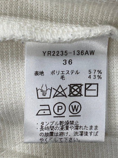 ヨリ YR2235-136AW ニット 36 ホワイト パフスリーブ ITH4O3EHZVW6