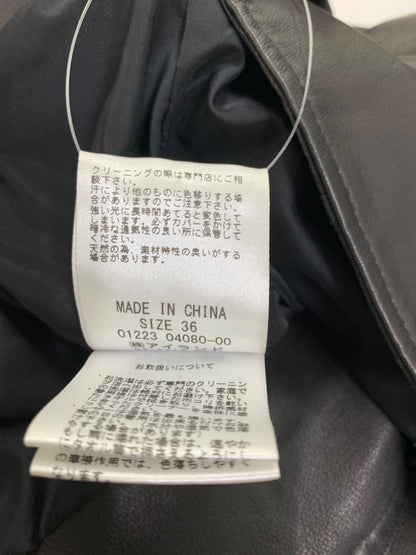 グレースコンチネンタル レザーブルゾン 01223 04080-00 36 ブラック レザー ITMBLZU1XRA0